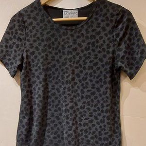 L'atelier Petite Black With Floral Pattern Top Medium Size